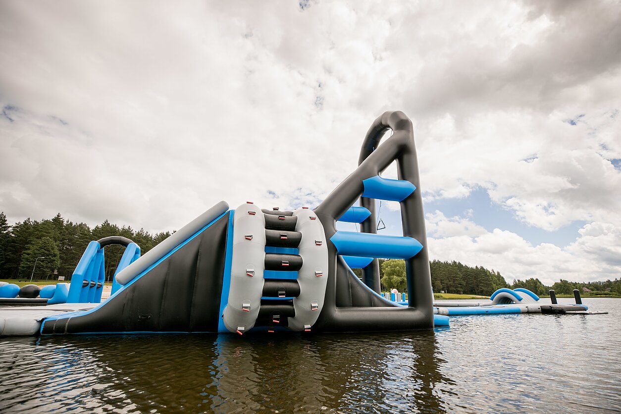 Water Trampoline Park – AquaJump Rokiškis, Lake Rokiškis