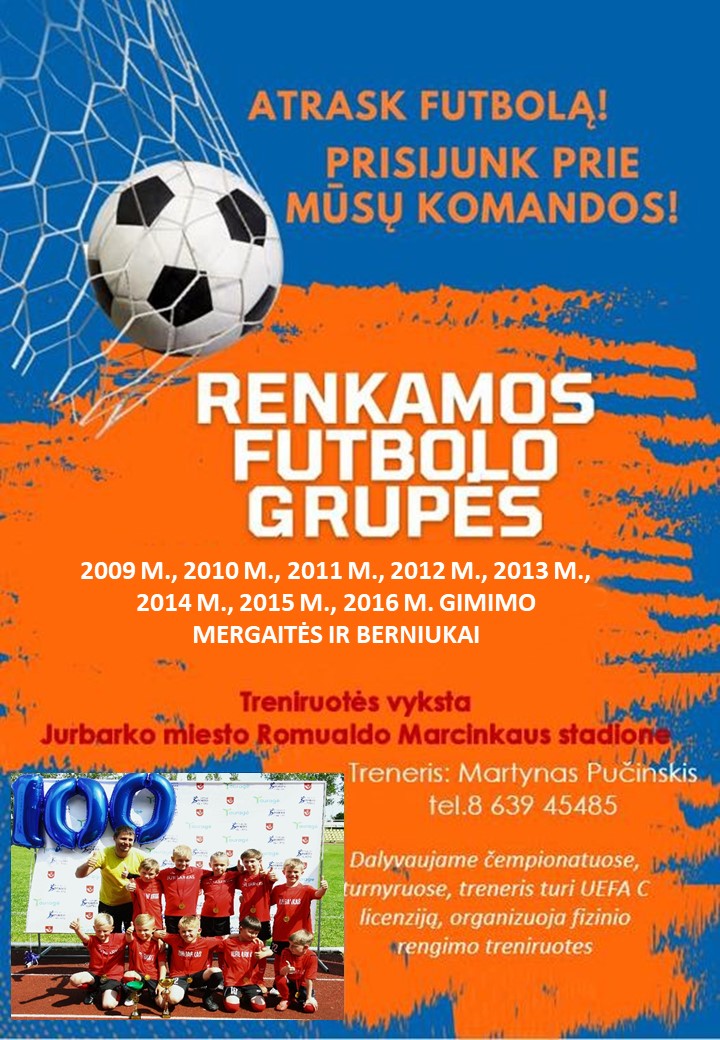 Futbolo treniruotės vaikams – Jurbarkas