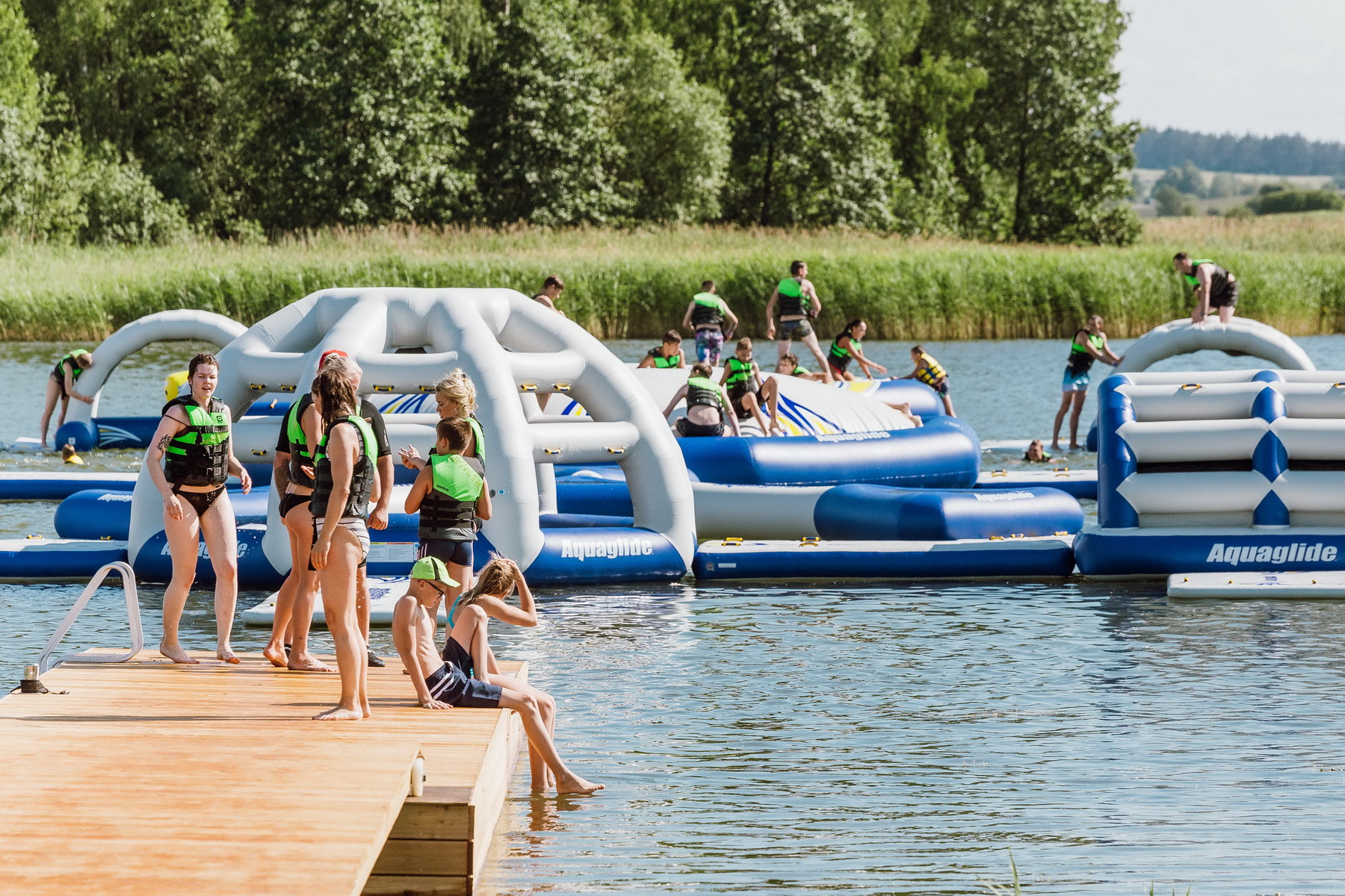 Park trampolin wodnych – Wind Port, jezioro Elektrėnai