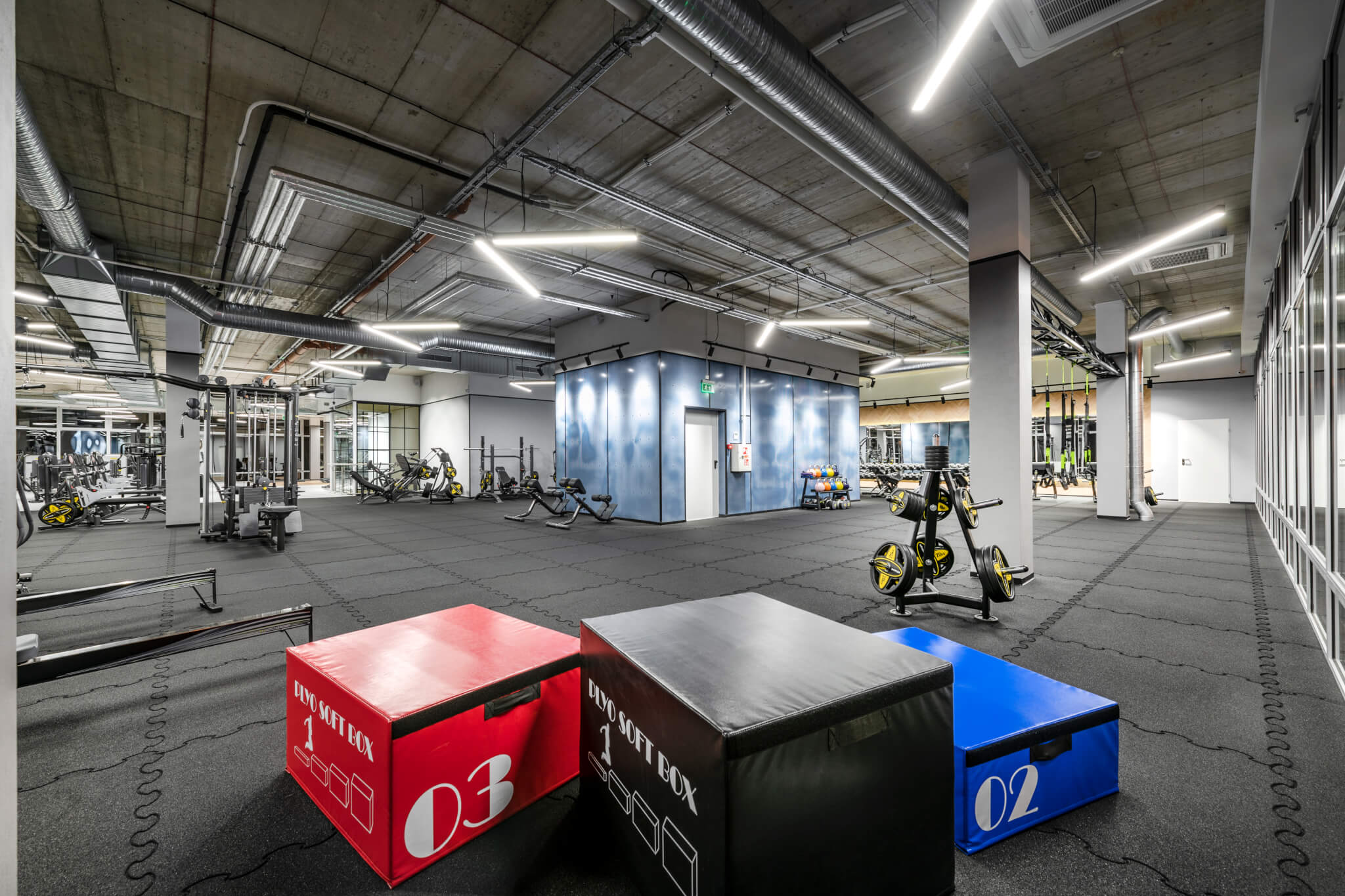 Sala treningowa – Hobby Fitness w centrum handlowym „Galaktika”