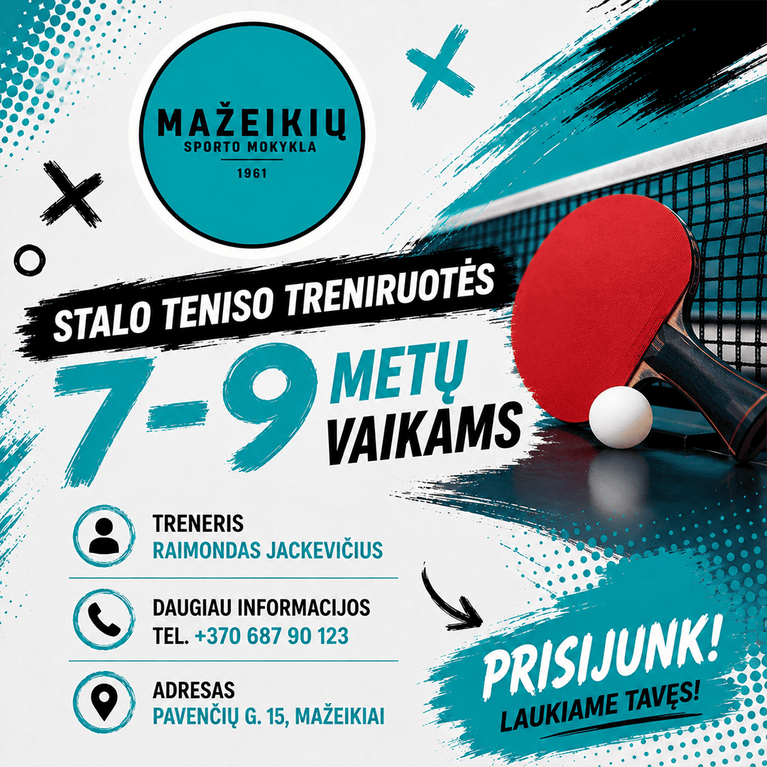 Table Tennis Training – Mažeikiai Sports School