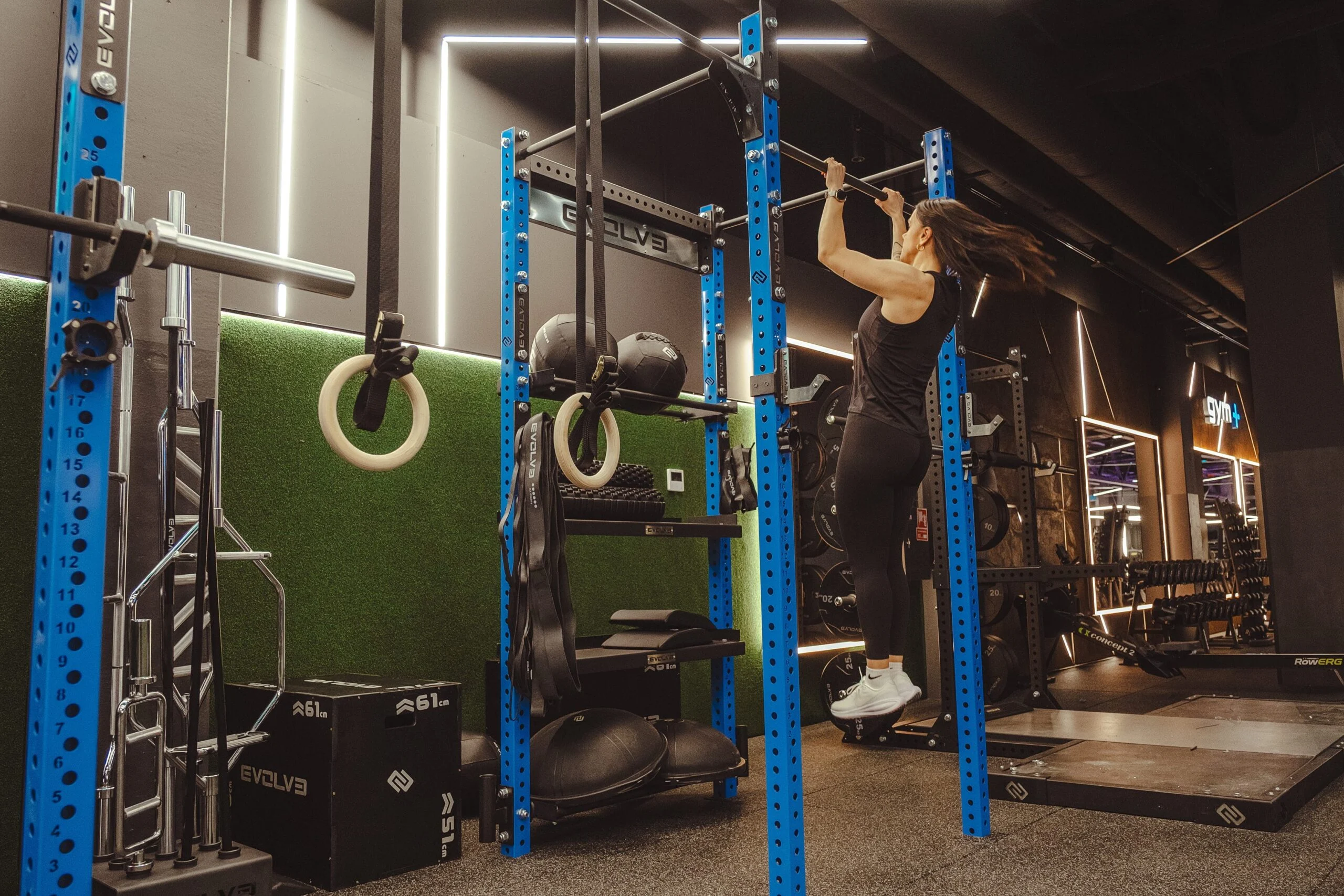 Treniruoklių salė – Gym+ Urban Hub Vilnius