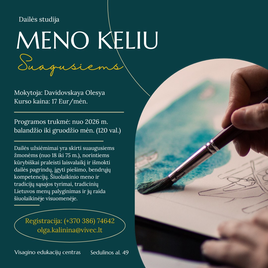 "Meno keliu" Art Studio for Adults – Visaginas