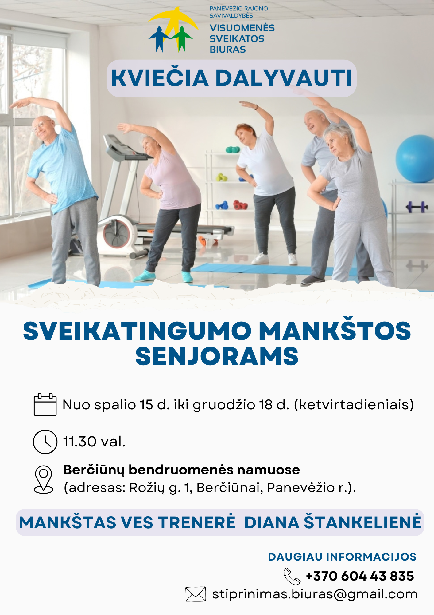 Fitness Exercises for Seniors – Berčiūnai Community Center