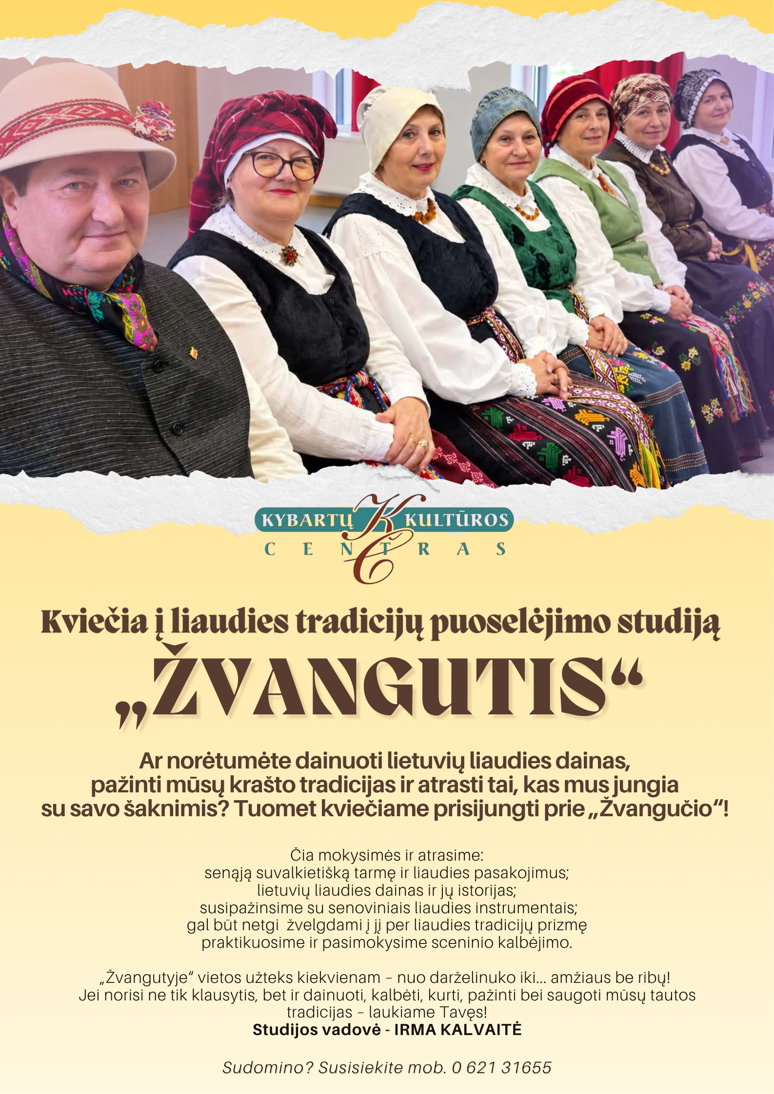 "Zvangutis" Studio for the Preservation of Folk Traditions – Kybartai Cultural Center