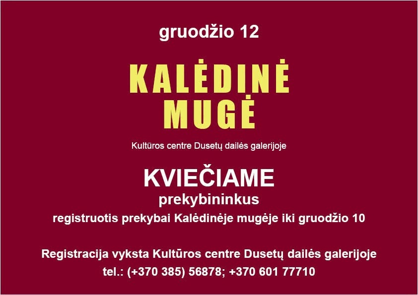 Christmas Market – Dusetos Art Gallery