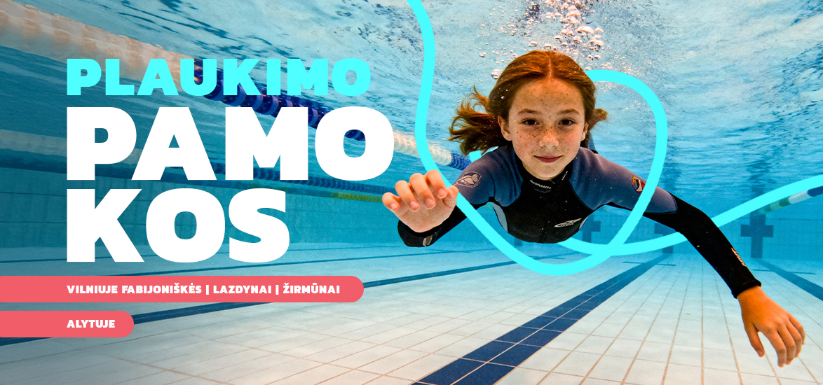 Plaukimo pamokos vaikams 5–10 m. – Alytus, Šv. Benedikto gimnazijos baseinas