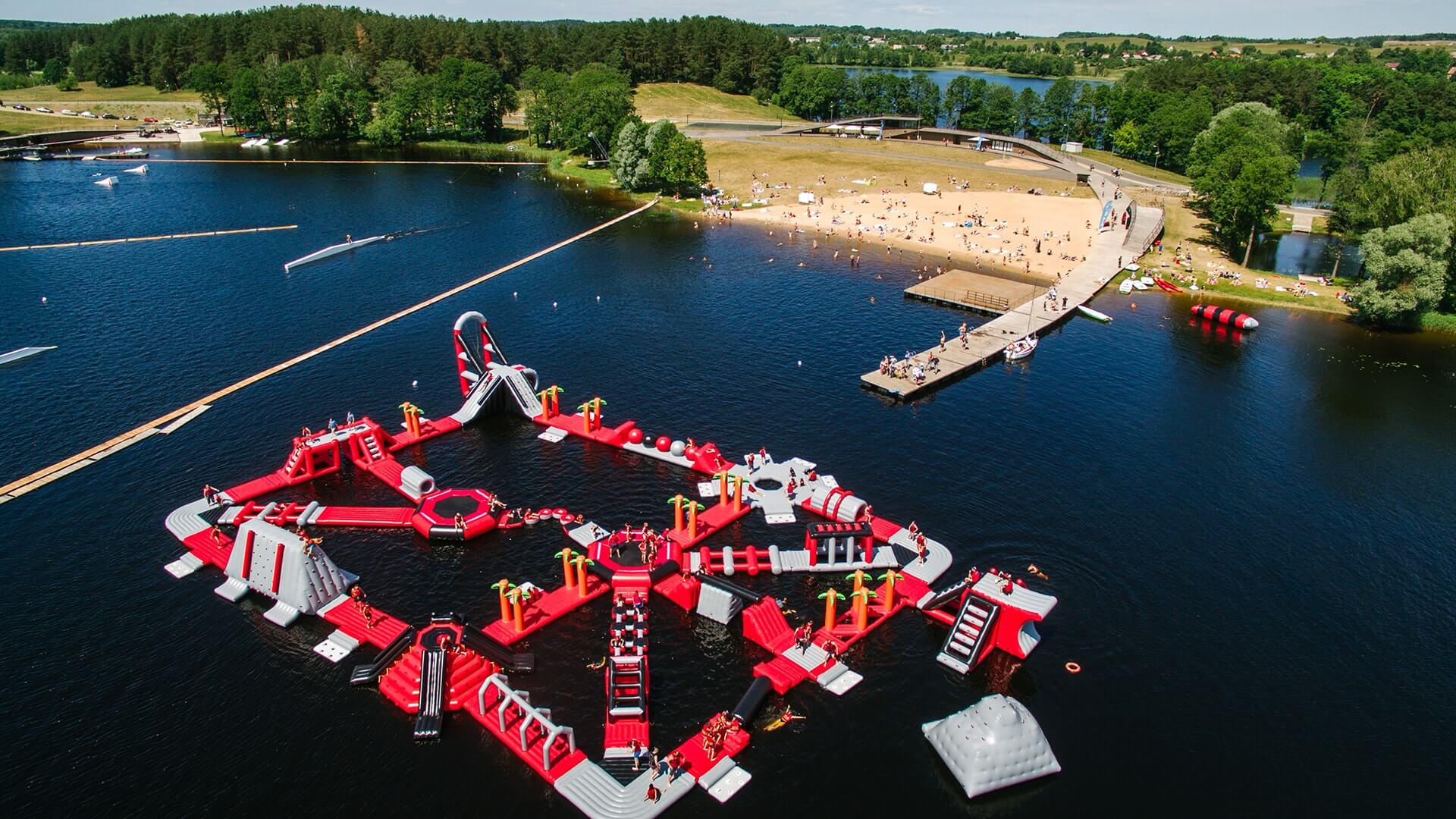 Vandens batutų parkas – Water Inn, Zaraso ežeras