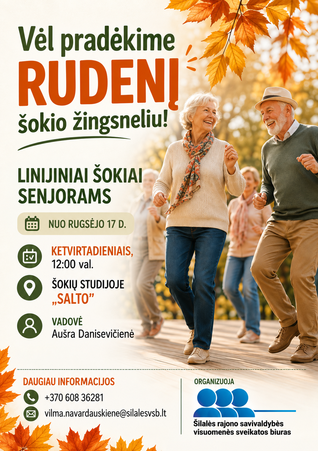 Linijiniai šokiai senjorams – šokių studija „Salto“ / Šilalė
