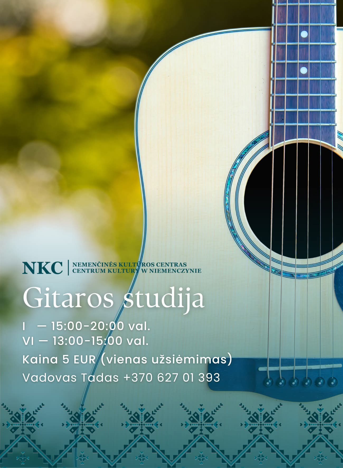 Studio gitarowe – Centrum Kultury w Nemenčinė