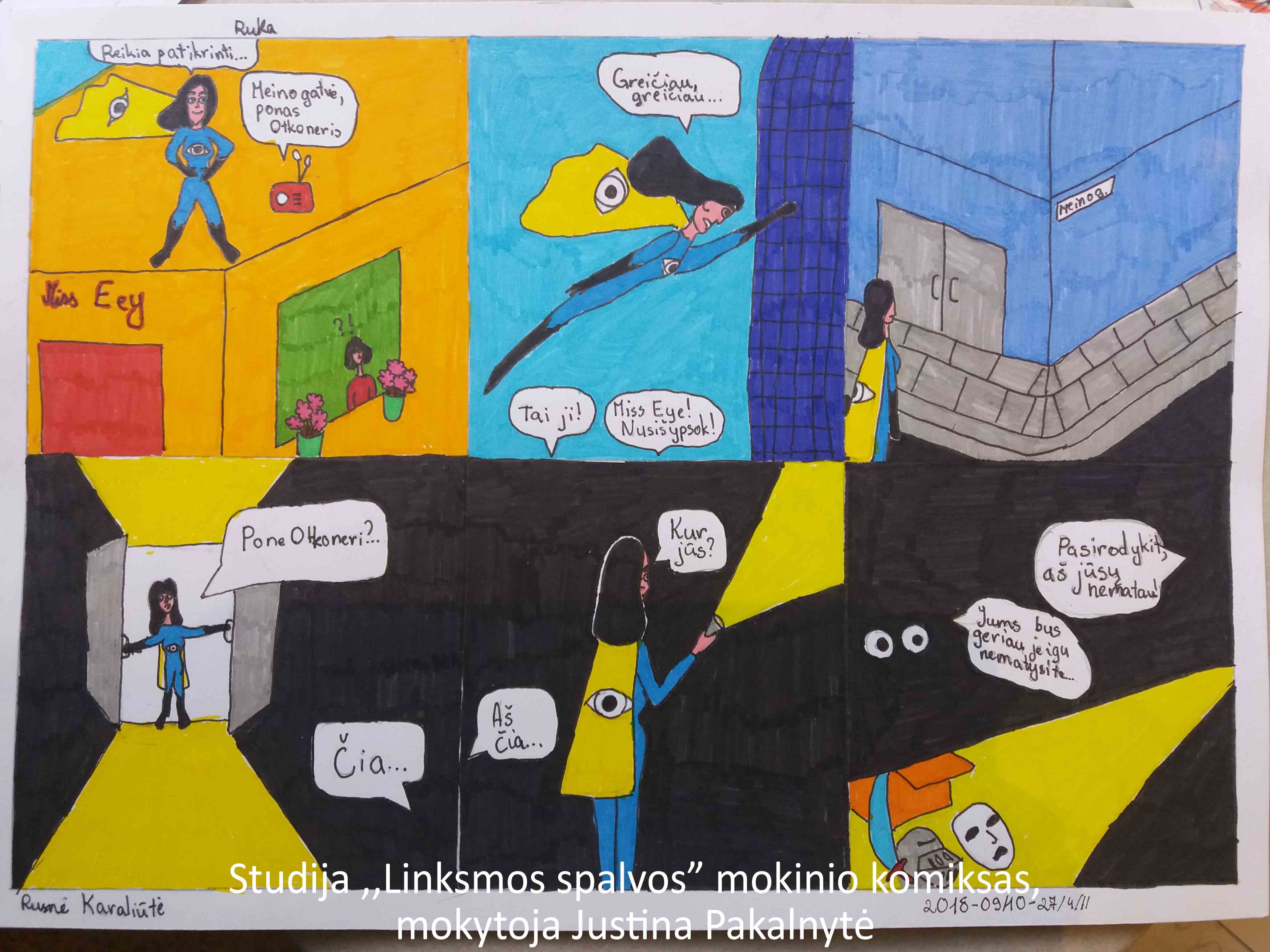 Dailė ir komiksų kūrimas (9–14 m.)